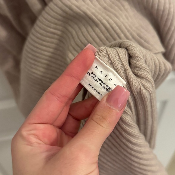 Hatch The Peyton Sweater Dress Oat Melange - Picture 6 of 6